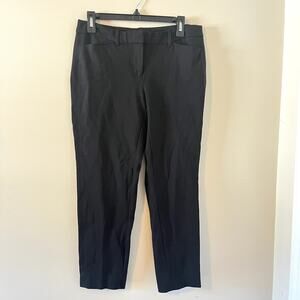 White House Black Market Slim Ankle Black Work Pants Women's 6
